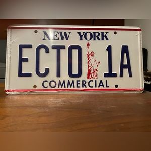 👻 Ghostbusters 1984 ECTO-1A New York Commercial Prop Replica License Plate 👻